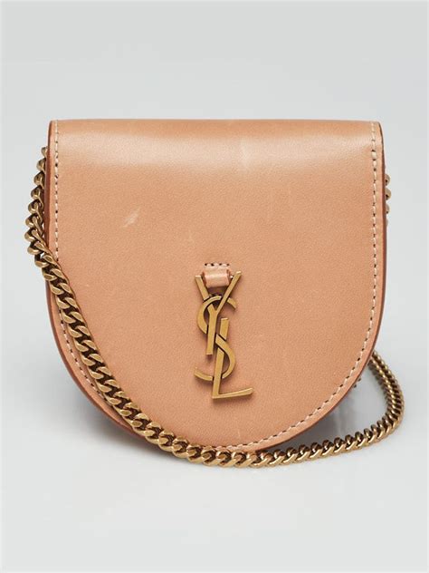 Yves Saint Laurent Light Brown Leather Baby Kaia Chain 